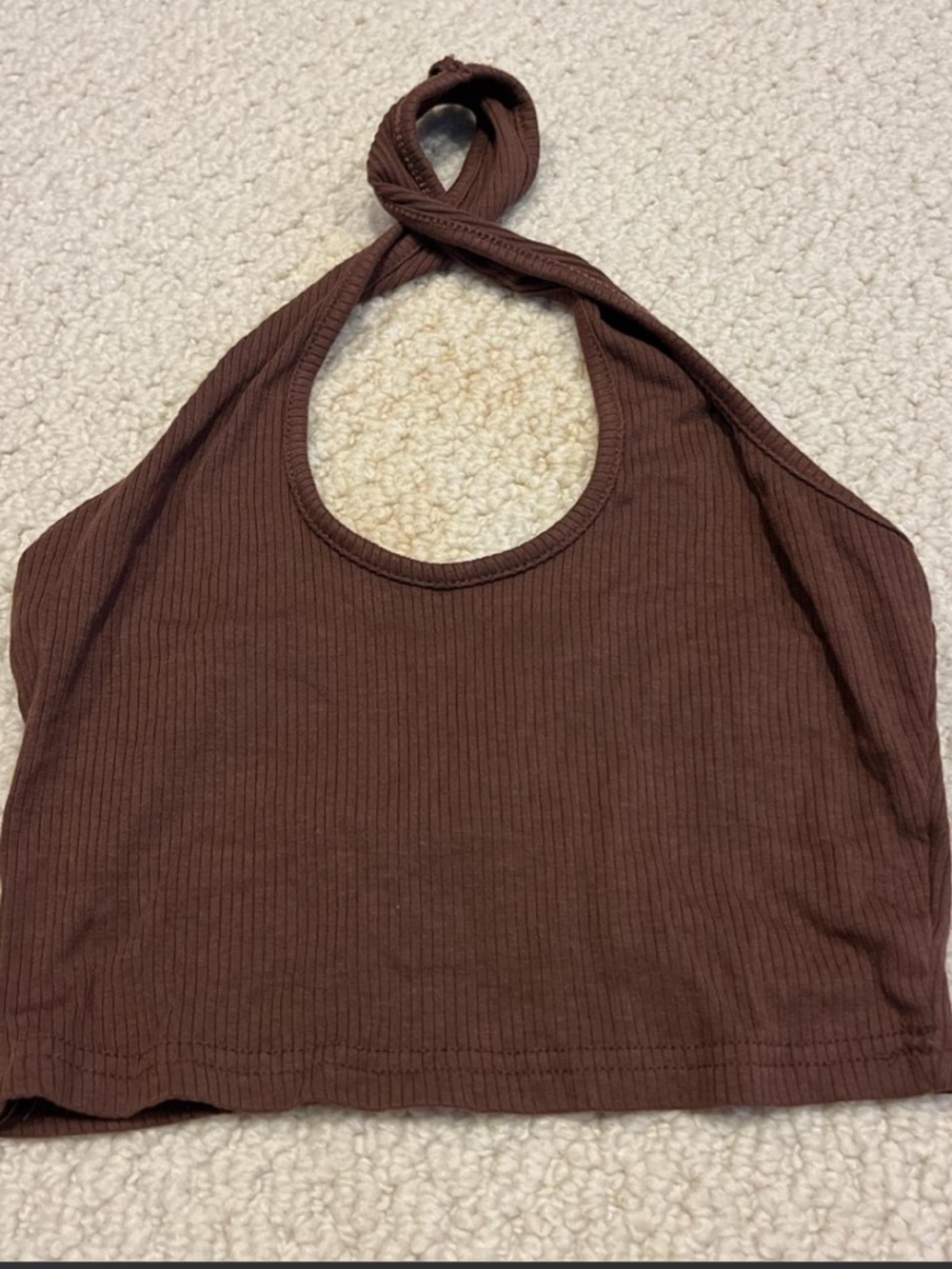 brown crop top